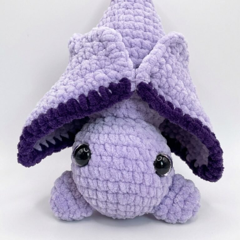 Crochet Hanging Purple Bat Plushie Tutorial 