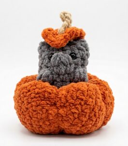 Tutorial to Crochet A Plush Cat Living in A Pumpkin Bed or Basket Plushie