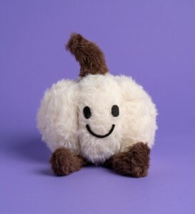 Quicker Than Crochet: DIY Cute White & Brown Pumpkin Buddy Plushie out of Socks