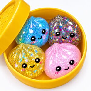 Tutorial to DIY Kawaii Face & Eye Dumpling Squishy Gift for Friends