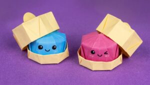 Cuter Than Crochet: Origami Kawaii Eyed Dumpling in A Steamer Basket Squishy