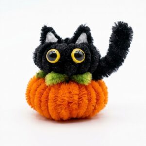 Tutorial to Make A Black Kitty like Orange Plump Pumpkin Plushie Buddy